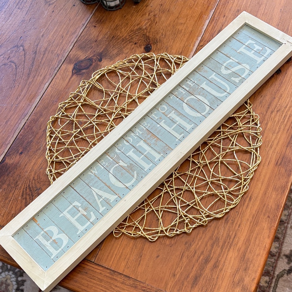Distressed "Welcome to the Beach House " Sign